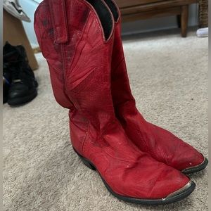 Vintage red cowboy boots